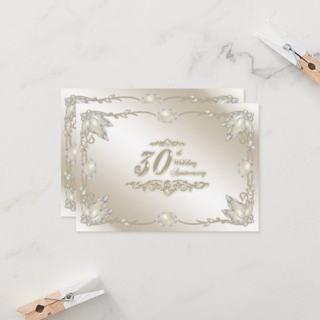 uAwg Einladung zum 30. Hochzeitstag (Vorderseite/Rückseite Beispiel)