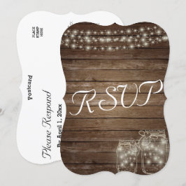 UAWG Elegant Rustic Mason Jar Lights Einladung