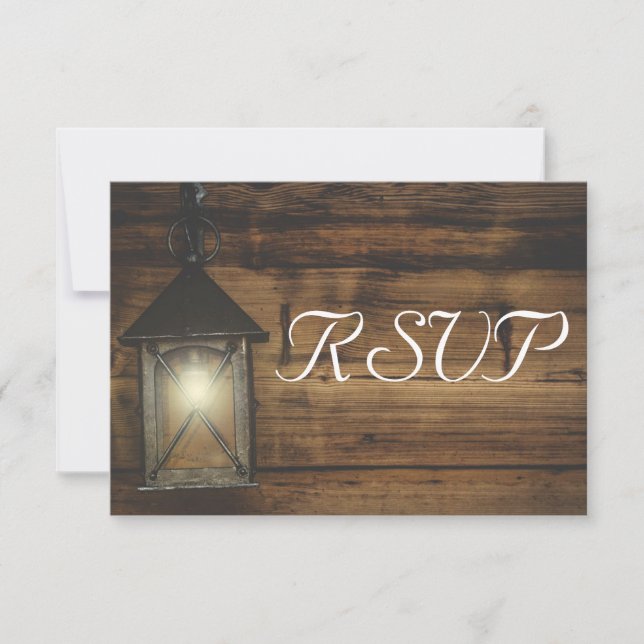UAWG Elegante rustikale Laternenleuchten RSVP Karte (Vorderseite)