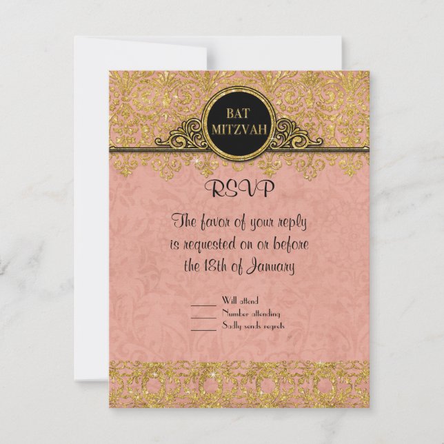 UAWG English Manor House Art Deco RSVP Karte (Vorderseite)