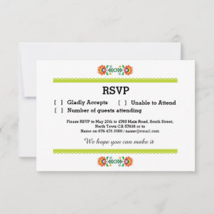 UAWG Fiesta-mexikanischer Druck kardiert Limones RSVP Karte