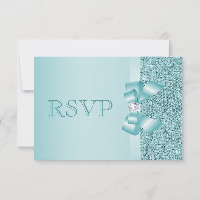 UAWG für aquamarine Printsequenzen RSVP Karte (Vorderseite)