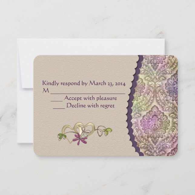 UAwg für das Hochzeitsockentwerfen RSVP Karte (Vorderseite)