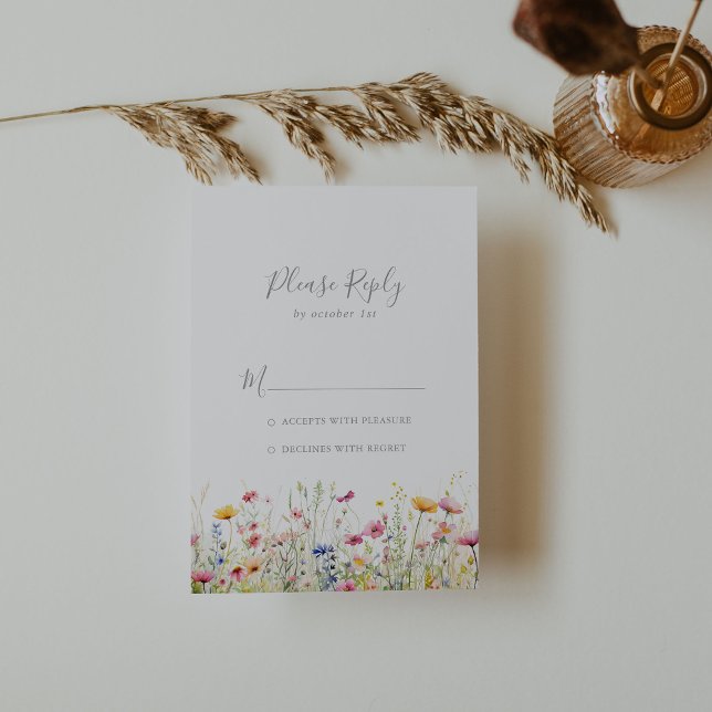 UAwg für die farbenfrohe Wildblume RSVP Karte (Von Creator hochgeladen)