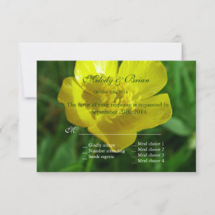 uAwg für die gelbe wild lebende Blume RSVP Karte