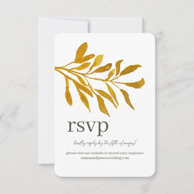 UAwg für die Reaktion auf Hochzeiten von Wasserfar RSVP Karte (Vorderseite)
