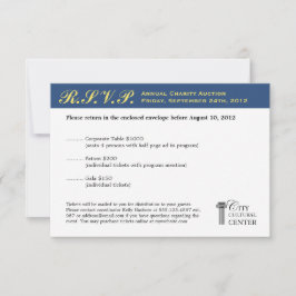 UAwg für die Veranstaltung der gelben Geschäftsgal RSVP Karte
