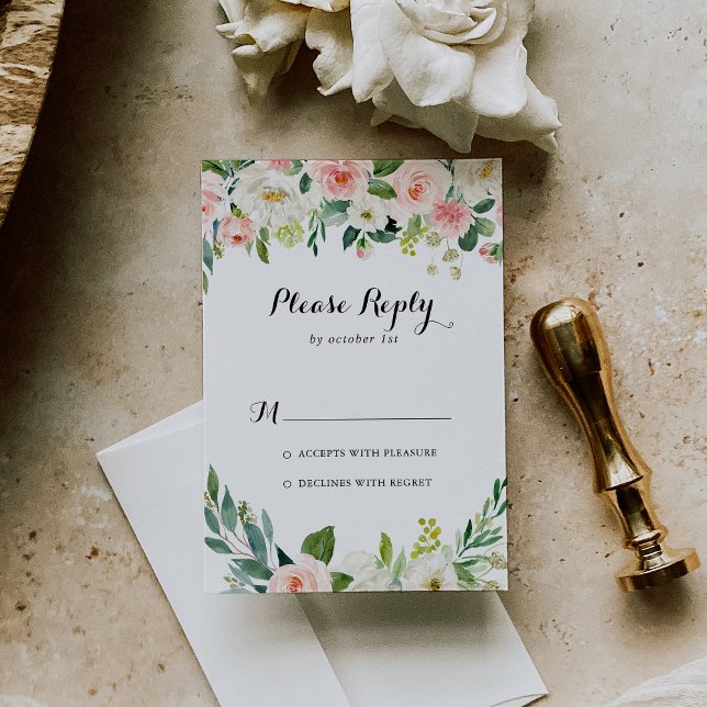 UAwg für einfache Blumenfolien RSVP Karte (Von Creator hochgeladen)