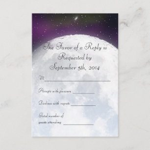 UAWG für Hochzeit im Weltraum RSVP Karte
