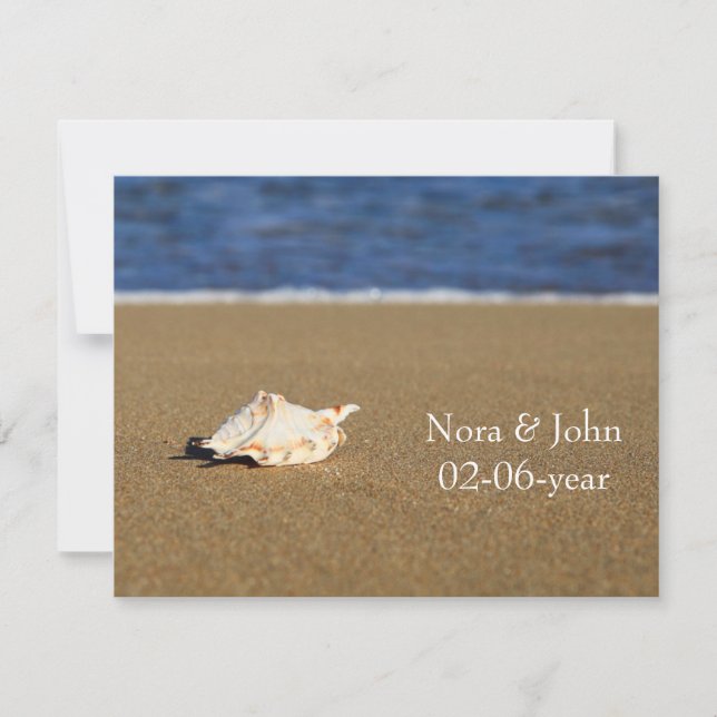 uAwg für Hochzeiten am Strand RSVP Karte (Vorderseite)