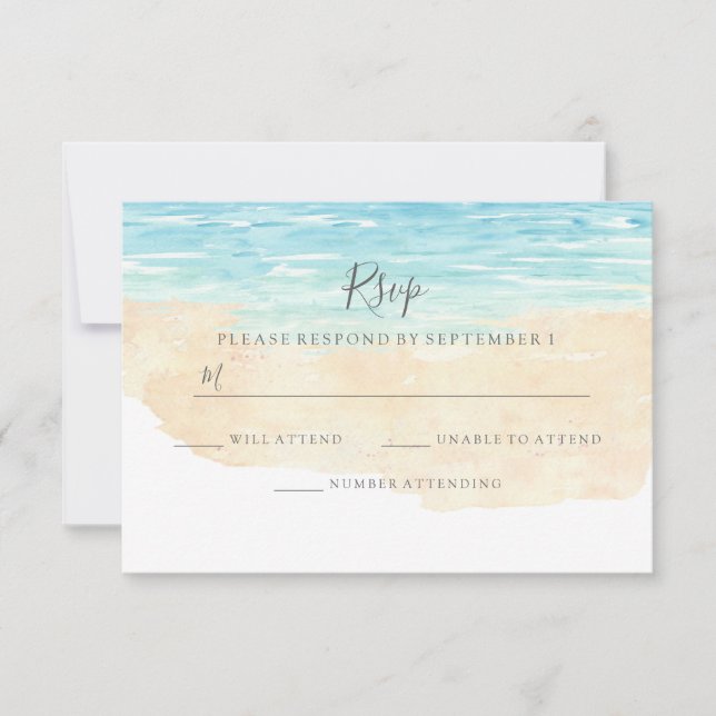 UAwg für Hochzeiten von handgemalten Wasserfarben RSVP Karte (Vorderseite)