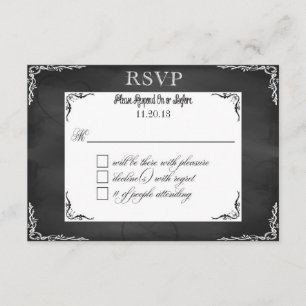 UAwg für Hochzeiten/Zivile Gewerkschaft RSVP Karte