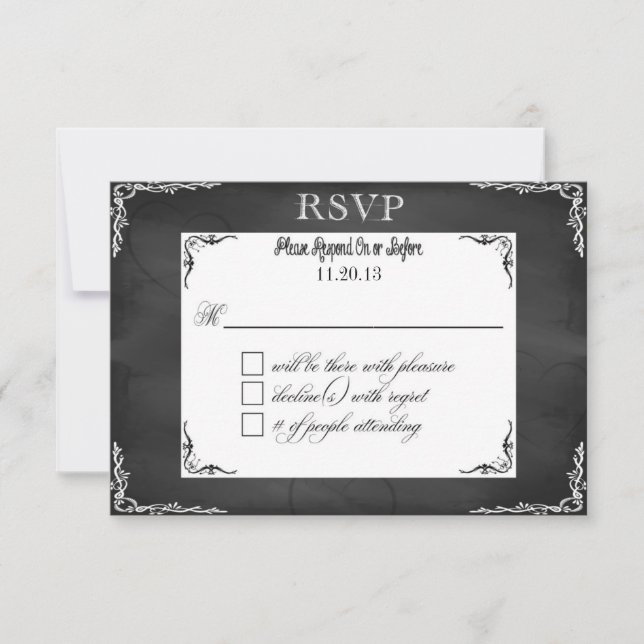 UAwg für Hochzeiten/Zivile Gewerkschaft RSVP Karte (Vorderseite)