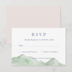 UAwg für Hochzeitsangriffe auf Gebirgsflora der Na RSVP Karte