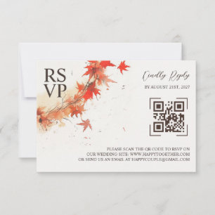 UAwg für Wasserfarbenfall RSVP Karte