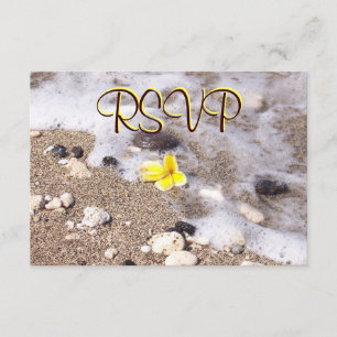 UAWG Gast-Antwort-EinschließungSeashells, Plumeria RSVP Karte