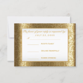 UAWG Gold Damask und White RSVP Karte