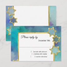 UAWG Gold Star Abstract Design Blue