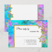 UAWG Gold Star Abstrakt Blue Green Pink