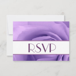 UAWG Hochzeitsreaktion auf lila Rose RSVP Karte