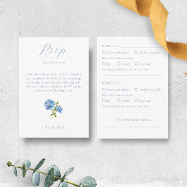 UAWG Hydrangea Guest Wedding RSVP Begleitkarte