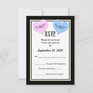UAWG I DO Wedding Invitation Card RSVP Karte