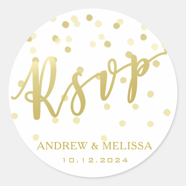 UAWG | Imitate Gold Brush Script Wedding Sticker (Vorderseite)