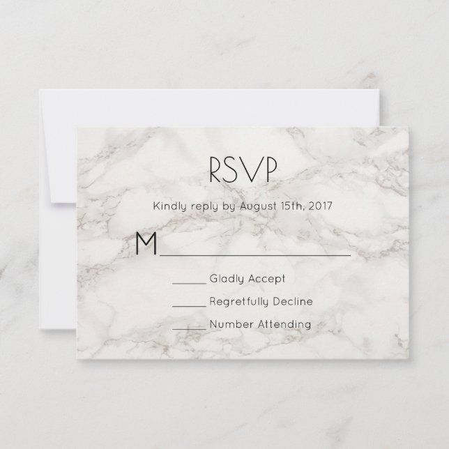 UAWG Imitate Marbella Alabaster Taupe Tan Abstrakt RSVP Karte (Vorderseite)