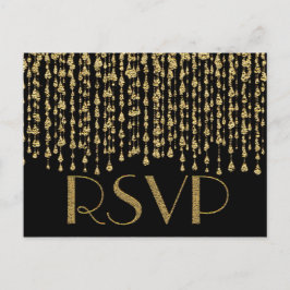 UAWG | Imitats Gold Foil Look Einladungspostkarte