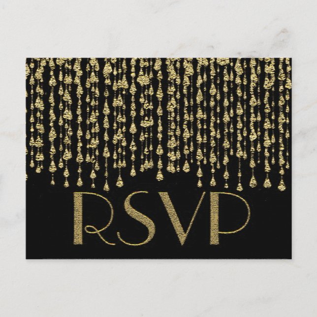 UAWG | Imitats Gold Foil Look Einladungspostkarte (Vorderseite)