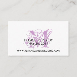 UAWG Karte für Wedding Websitelila Chic-Monogramm