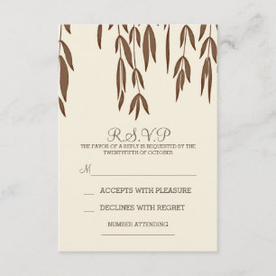 UAWG-Karte Hochzeit der Weidebaumniederlassungen RSVP Karte