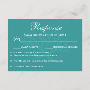 UAWG-Karten für aquamarine Meereskorallen RSVP Karte