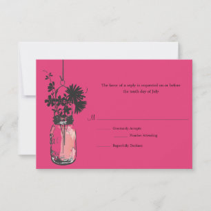UAWG Karten-wilde Blumen u. Maurer-Glas RSVP Karte