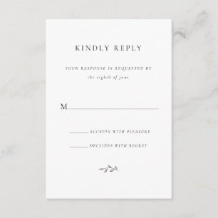 UAWG Kindly Reply Wedding Enclosure Card Begleitkarte