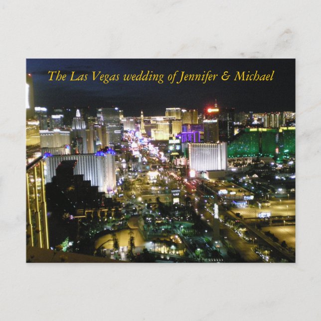 UAWG Las Vegas Wedding Guest Response Einladungspostkarte (Vorderseite)