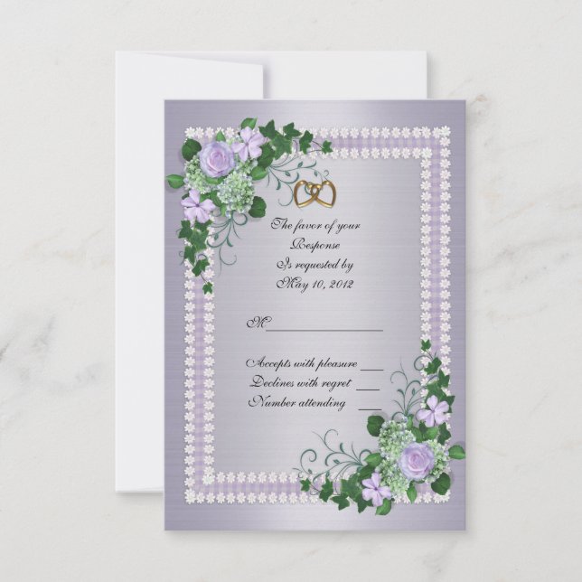 UAWG Lavender Rose RSVP Karte (Vorderseite)