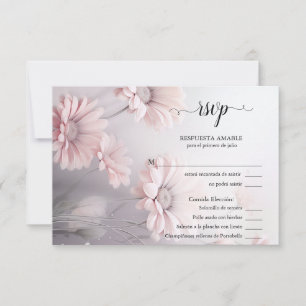 UAWG Margarita rosa elegante RSVP Karte