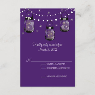 UAWG Mason Jar Wedding RSVP Karte