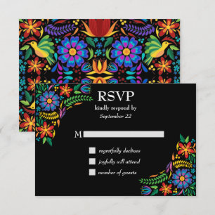 UAwg mexikanischer Blume RSVP Karte