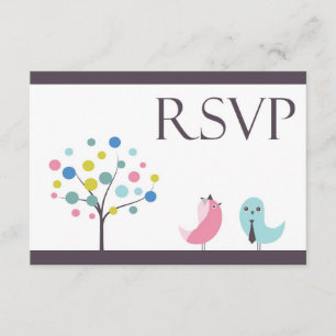 UAWG mit Nahrungsmittelhochzeits-Vogel-Karte RSVP Karte