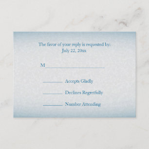 UAWG Modern Blue Watercolor Splash RSVP Karte