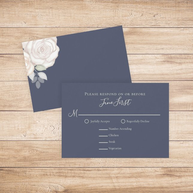 UAWG Modern Elegante Minimalistische Blumen RSVP Karte (Von Creator hochgeladen)