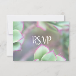 UAWG | Moderne grüne Sukkulente Hochzeit RSVP Karte