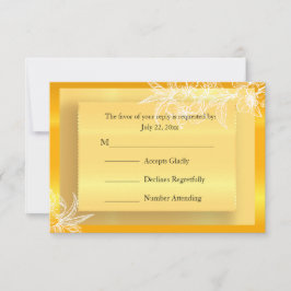 UAWG Moderne marigold Yellow & White floral Briefm RSVP Karte