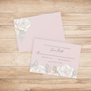 UAWG Modernes, elegantes Minimalistisches Blumenro RSVP Karte