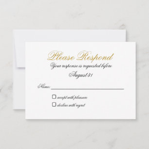 UAWG No Entrée Imitats Gold RSVP Karte