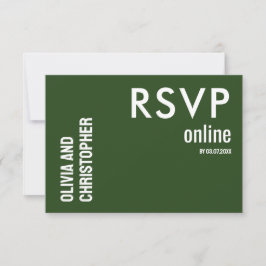 UAWG online Minimalistisch mit QR-Code RSVP Karte