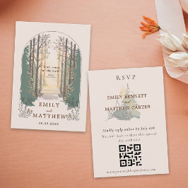 UAWG online QR Code Einfach Eleganter Rustikaler W Begleitkarte