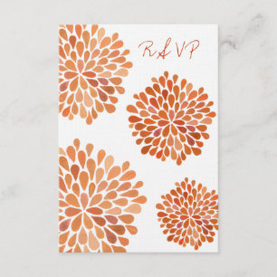 UAWG Orange Herbstblorblütenkarte RSVP Karte
